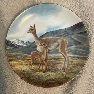 The Vicuña Will Nelson Vintage Last of Their Kind: The Endangered Species Plate